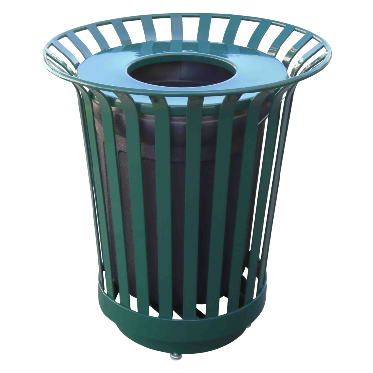 360 Steel Trash Receptacle w/ Wide Rim