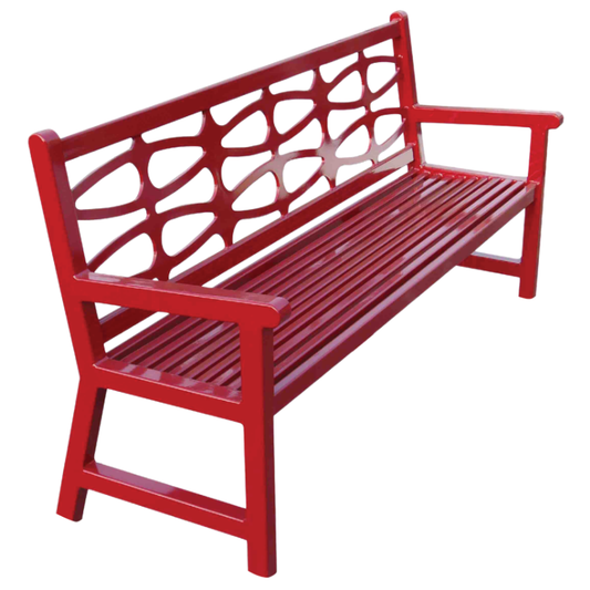 348 Park Bench with Decorative Panel