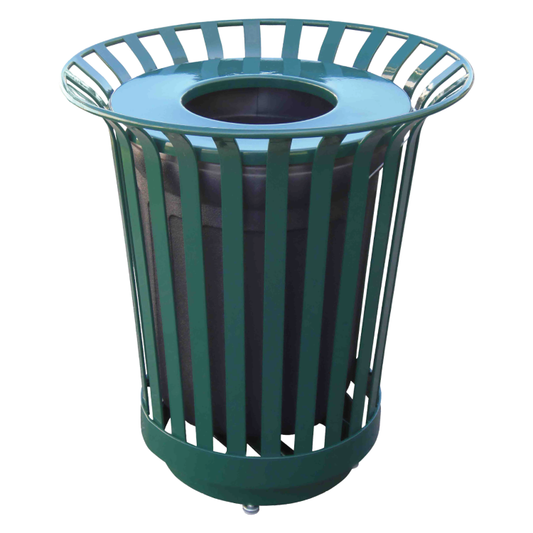 360 Steel Trash Receptacle w/ Wide Rim