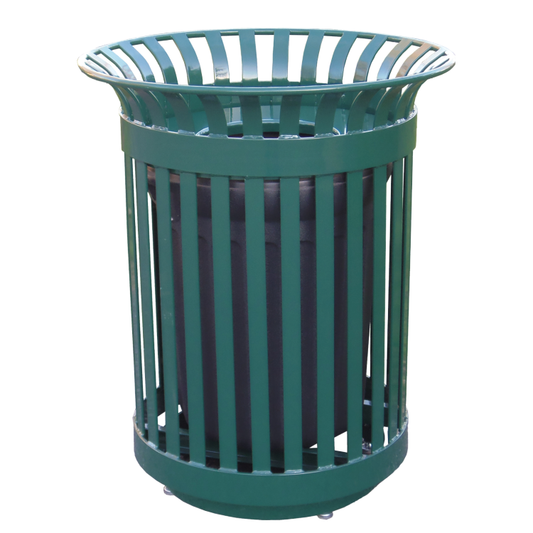 675 Steel Trash Receptacle w/ Wide Rim